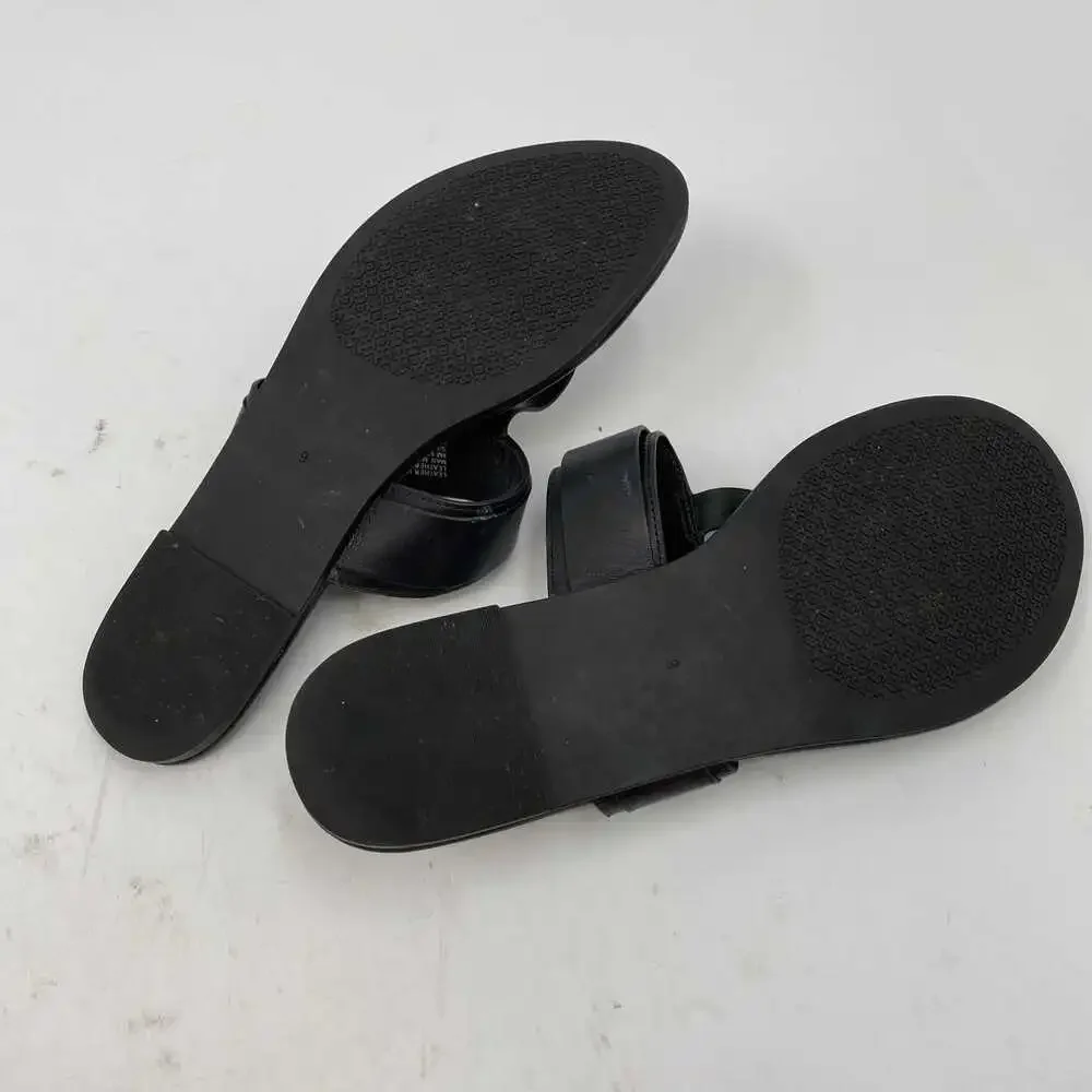 Tory Burch Black Leather Sandals | Marsden Buckle, Women’s US9